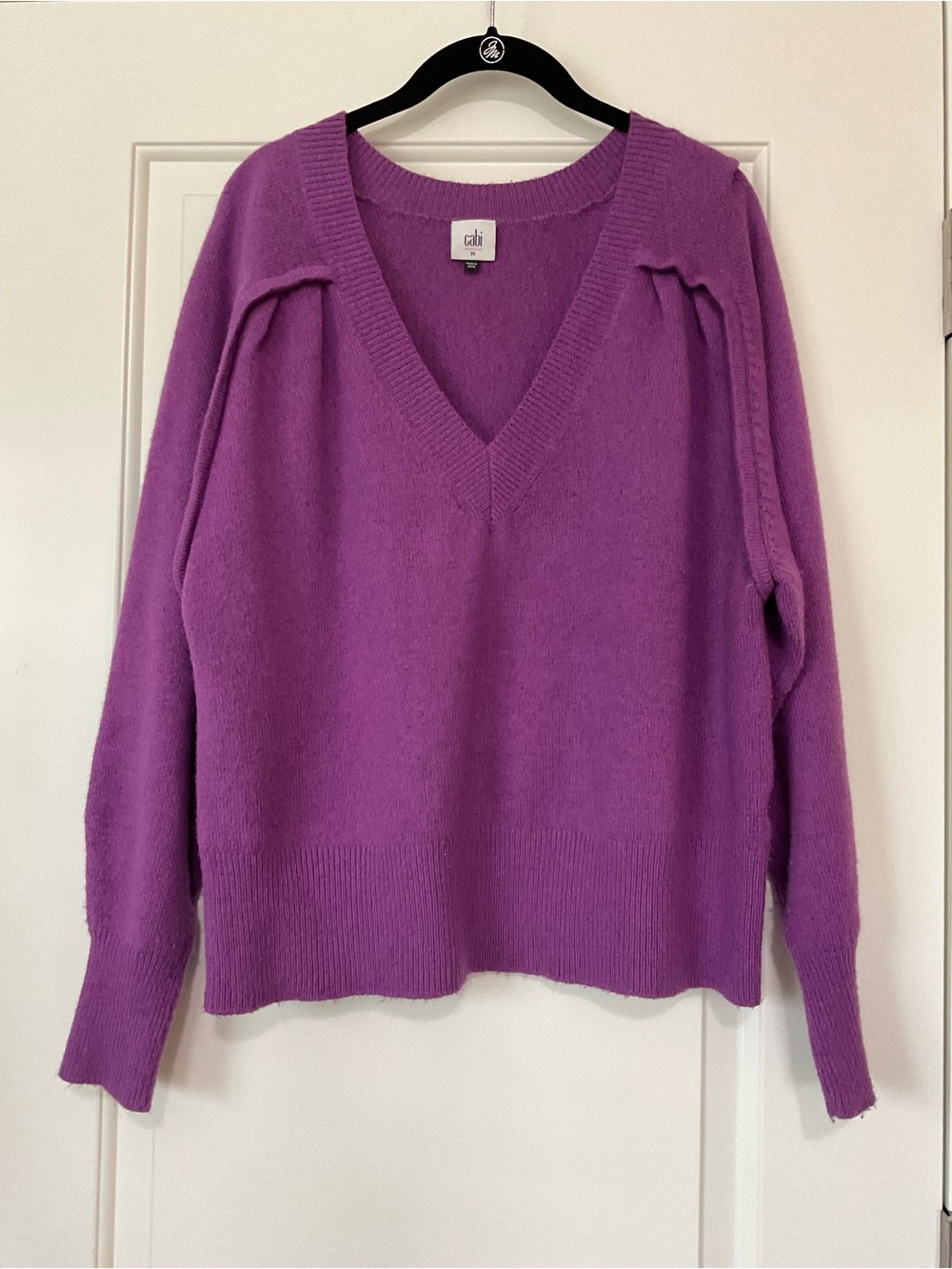 CAbi -Purple V-Neck Women's Sweater